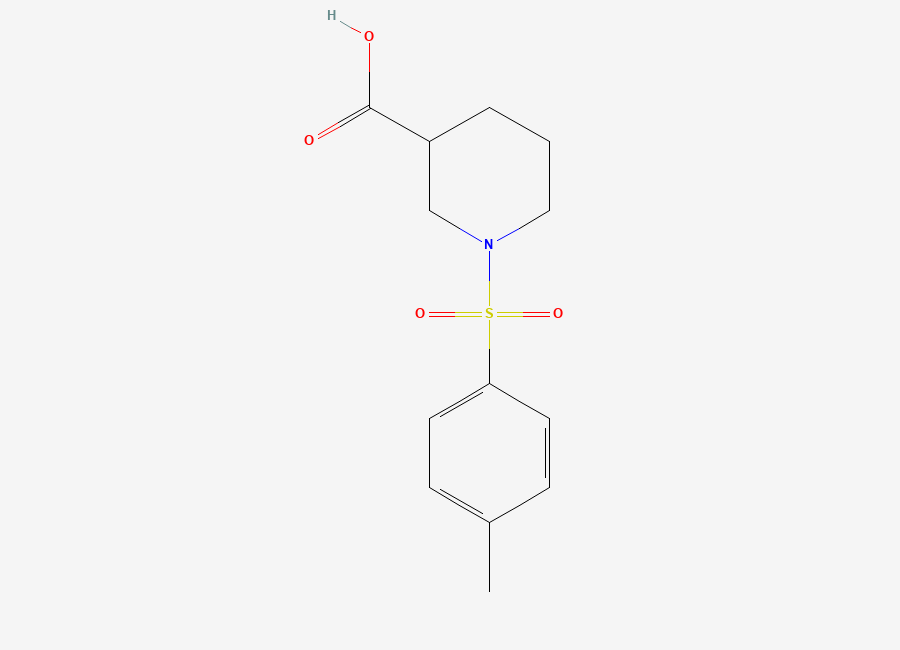 Two-dimensional chemical structure of 1-(4-Methylbenzenesulfonyl)piperidine-3-carboxylic acid