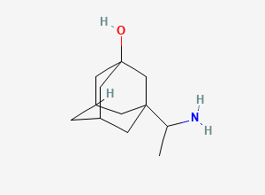 Two-dimensional chemical structure of 3-(1-Aminoethyl)adamantan-1-ol