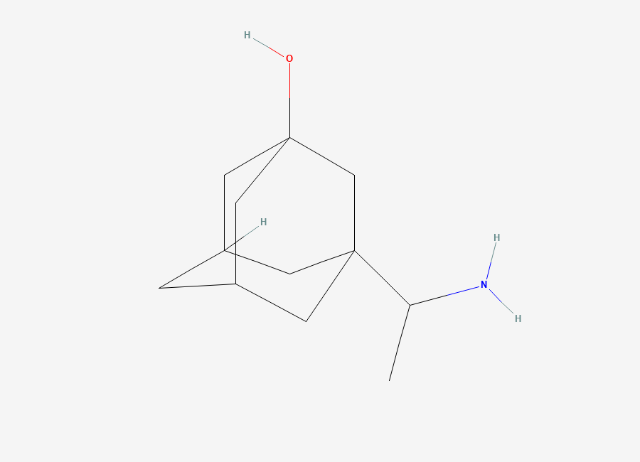 Two-dimensional chemical structure of 3-(1-Aminoethyl)adamantan-1-ol