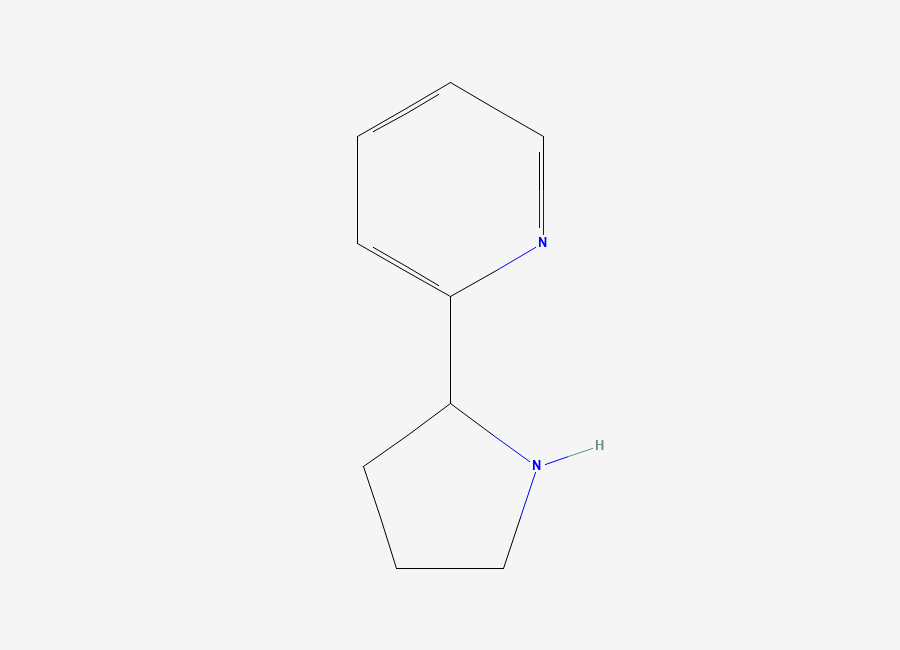 Two-dimensional chemical structure of 2-(Pyrrolidin-2-yl)pyridine