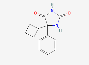 Two-dimensional chemical structure of 5-Cyclobutyl-5-phenylhydantoin