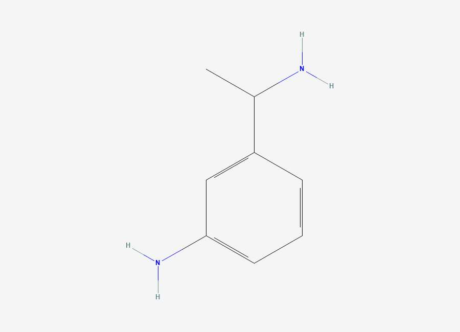 Two-dimensional chemical structure of 3-(1-Aminoethyl)aniline
