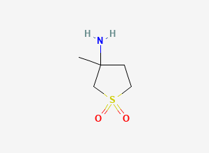 Two-dimensional chemical structure of 3-Thiophenamine, tetrahydro-3-methyl-, 1,1-dioxide