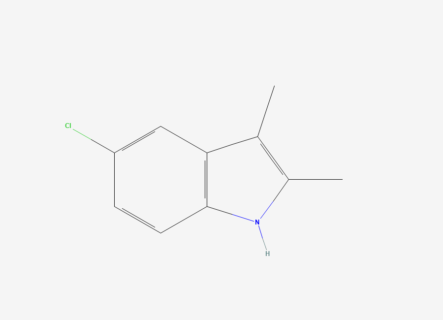 Two-dimensional chemical structure of 5-chloro-2,3-dimethyl-1H-indole
