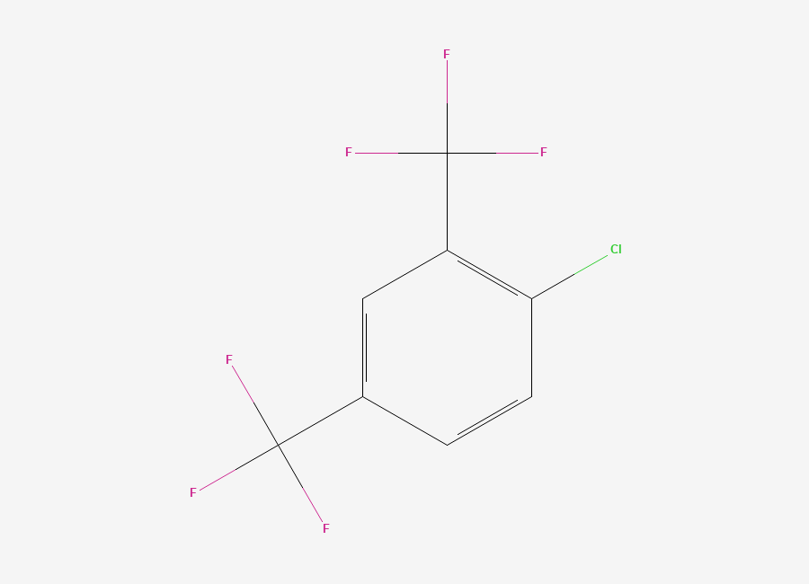 Two-dimensional chemical structure of 1-Chloro-2,4-bis(trifluoromethyl)benzene