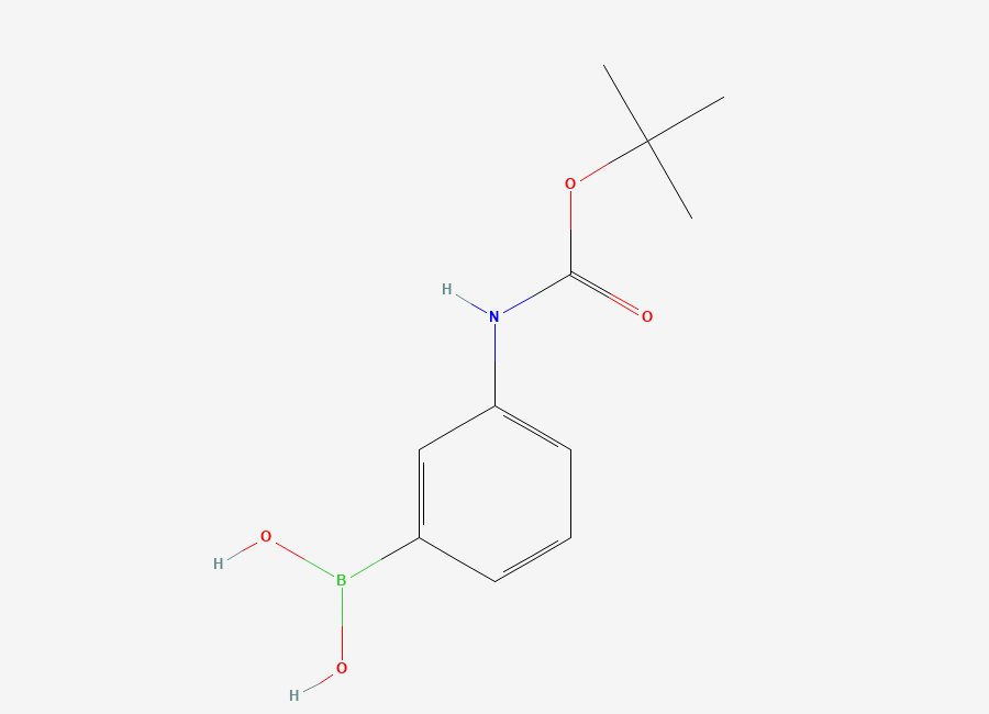 Two-dimensional chemical structure of (3-Boc-aminophenyl)boronic acid