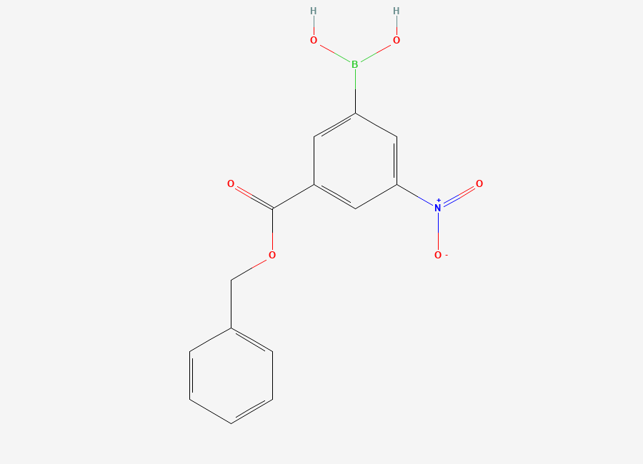 Two-dimensional chemical structure of 3-Benzyloxycarbonyl-5-nitrophenylboronic acid