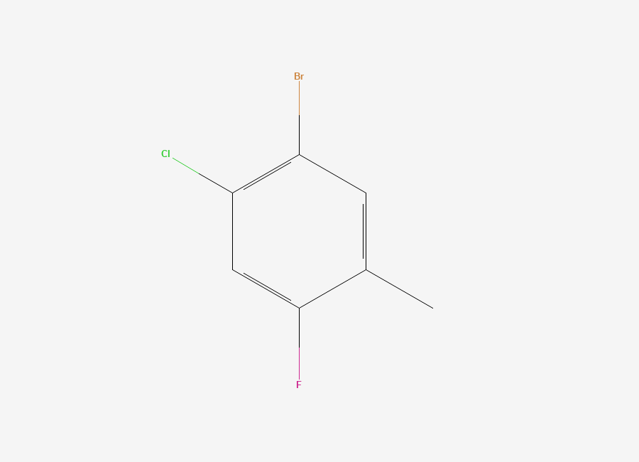 Two-dimensional chemical structure of 5-Bromo-4-chloro-2-fluorotoluene