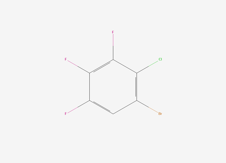 Two-dimensional chemical structure of 1-Bromo-2-chloro-3,4,5-trifluorobenzene