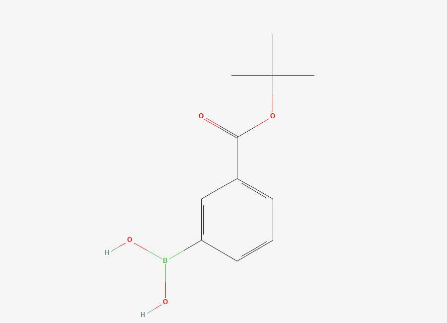 Two-dimensional chemical structure of (3-((Tert-butoxy)carbonyl)phenyl)boronic acid