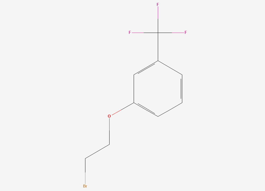 Two-dimensional chemical structure of 1-(2-Bromoethoxy)-3-(trifluoromethyl)benzene