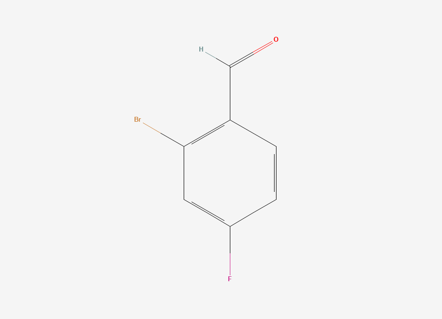 Two-dimensional chemical structure of 2-Bromo-4-fluorobenzaldehyde