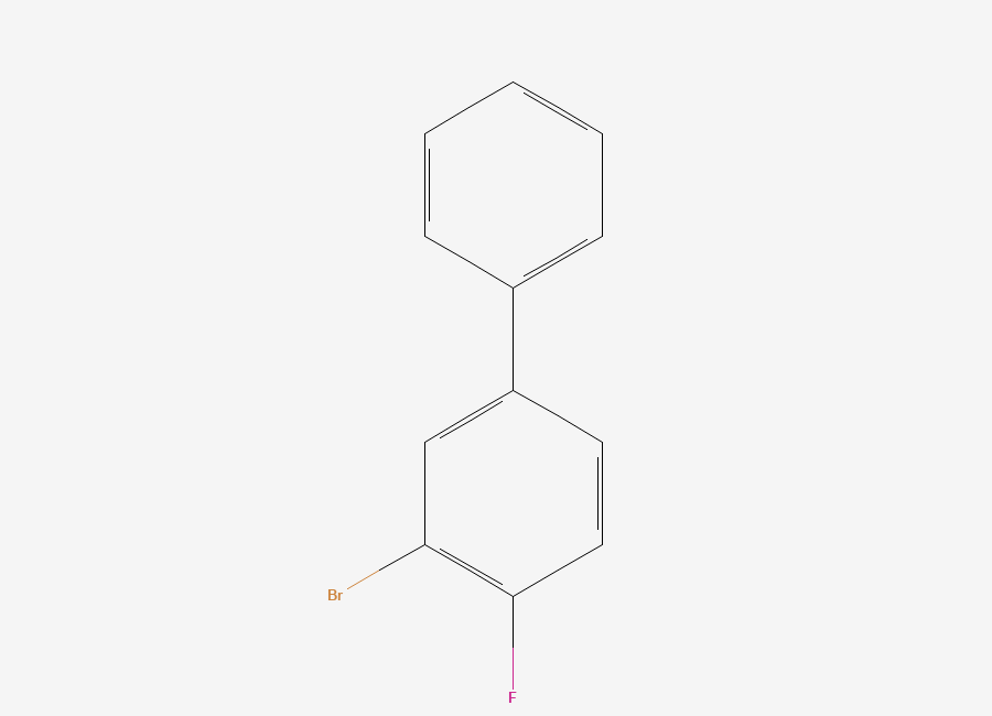 Two-dimensional chemical structure of 3-Bromo-4-Fluorobiphenyl
