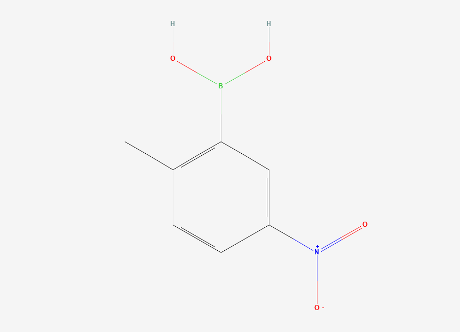 Two-dimensional chemical structure of 2-Methyl-5-nitrobenzeneboronic acid