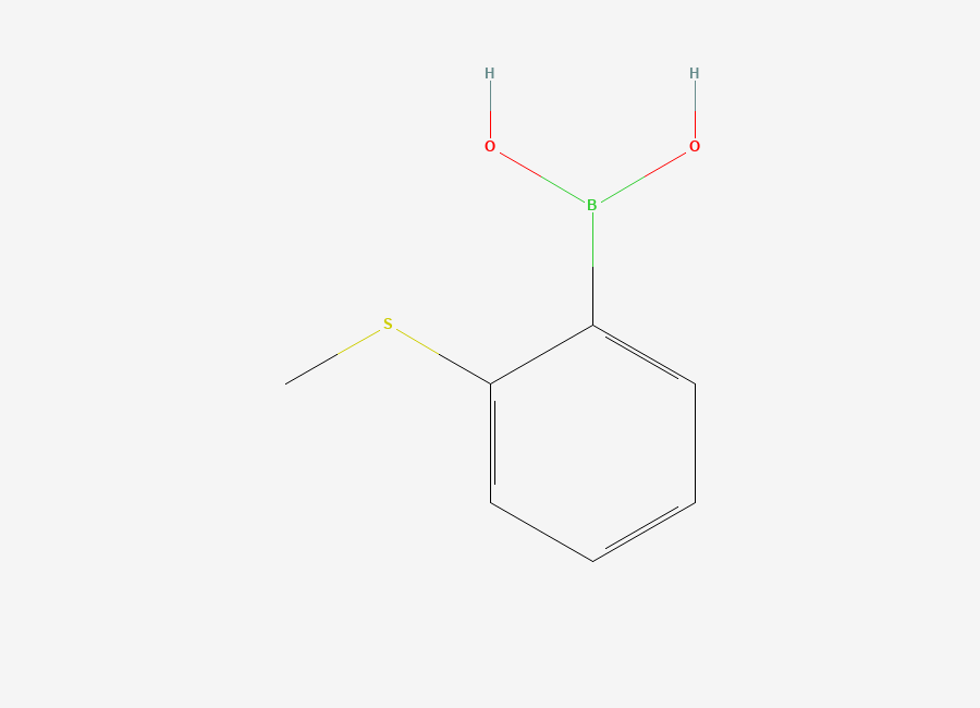 Two-dimensional chemical structure of 2-(Methylthio)benzeneboronic acid