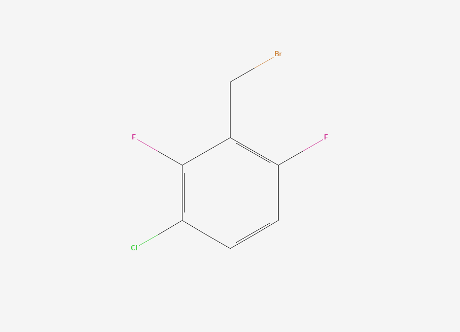 Two-dimensional chemical structure of 2-(Bromomethyl)-4-chloro-1,3-difluorobenzene