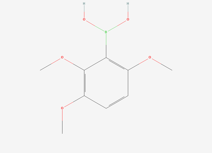 Two-dimensional chemical structure of 2,3,6-Trimethoxybenzeneboronic acid