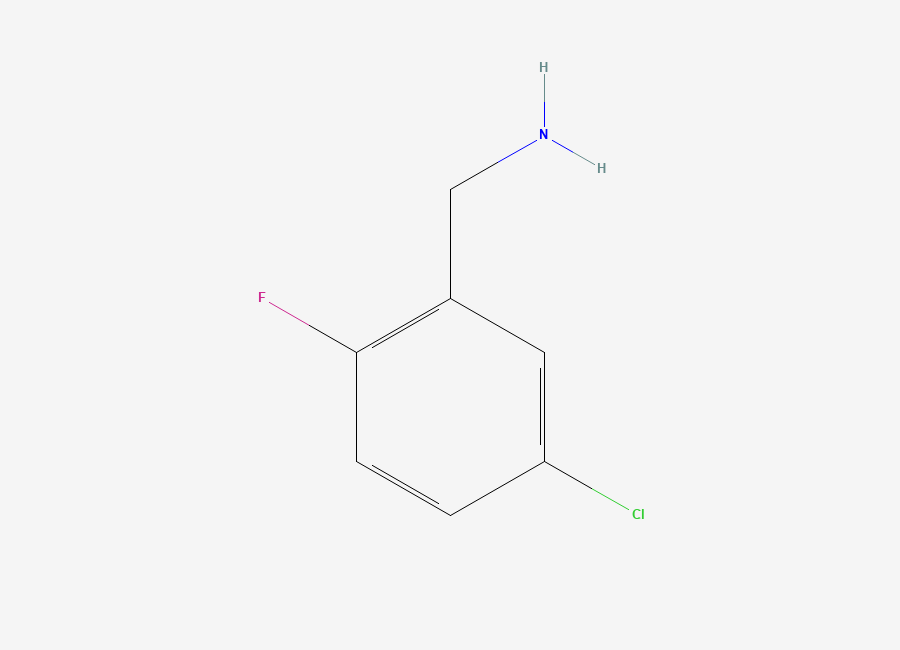 Two-dimensional chemical structure of 5-Chloro-2-fluorobenzylamine