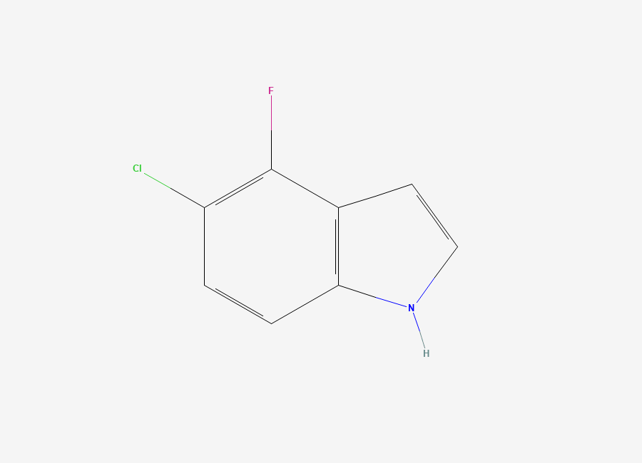 Two-dimensional chemical structure of 5-Chloro-4-fluoroindole