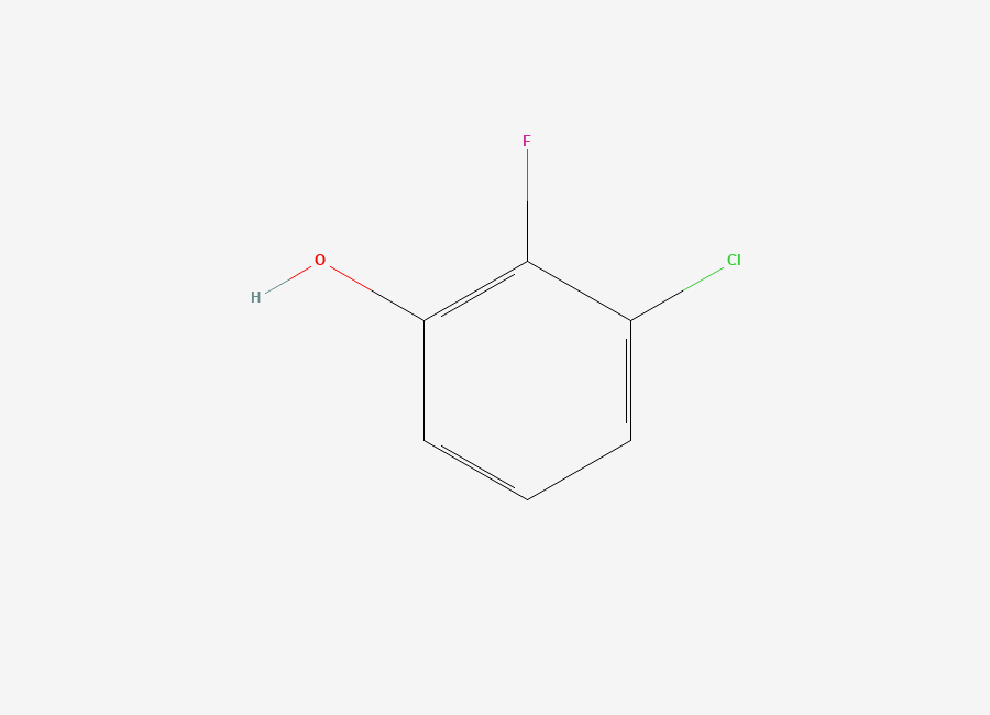 Two-dimensional chemical structure of 3-Chloro-2-fluorophenol