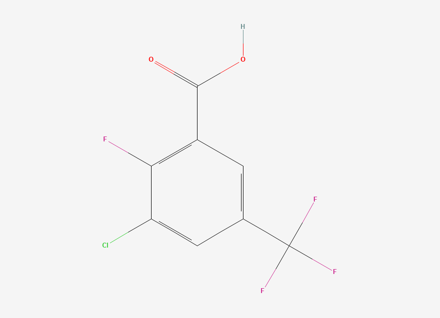Two-dimensional chemical structure of 3-Chloro-2-fluoro-5-(trifluoromethyl)benzoic acid