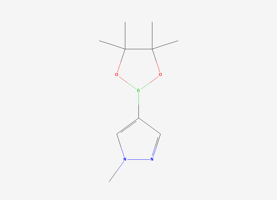 Two-dimensional chemical structure of 1-Methyl-4-(4,4,5,5-tetramethyl-1,3,2-dioxaborolan-2-yl)-1H-pyrazole