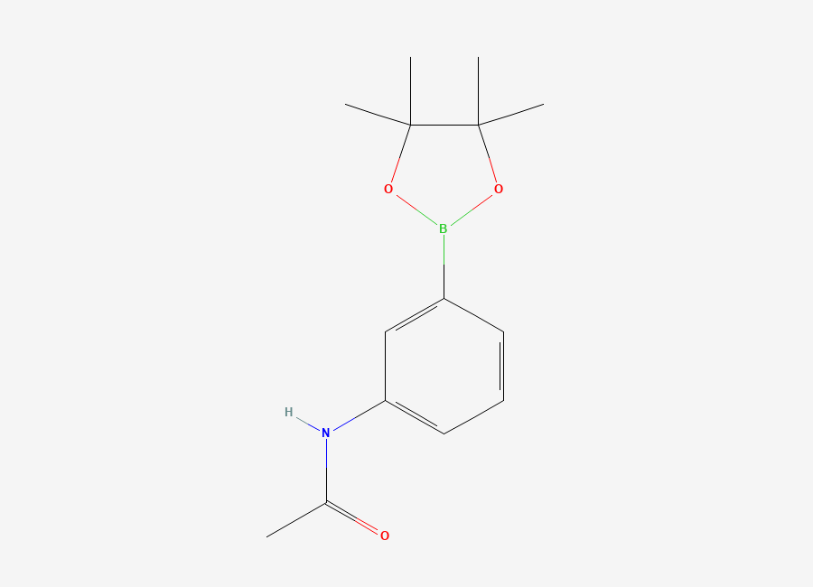 Two-dimensional chemical structure of 3'-(4,4,5,5-Tetramethyl-1,3,2-dioxaborolan-2-yl)acetanilide