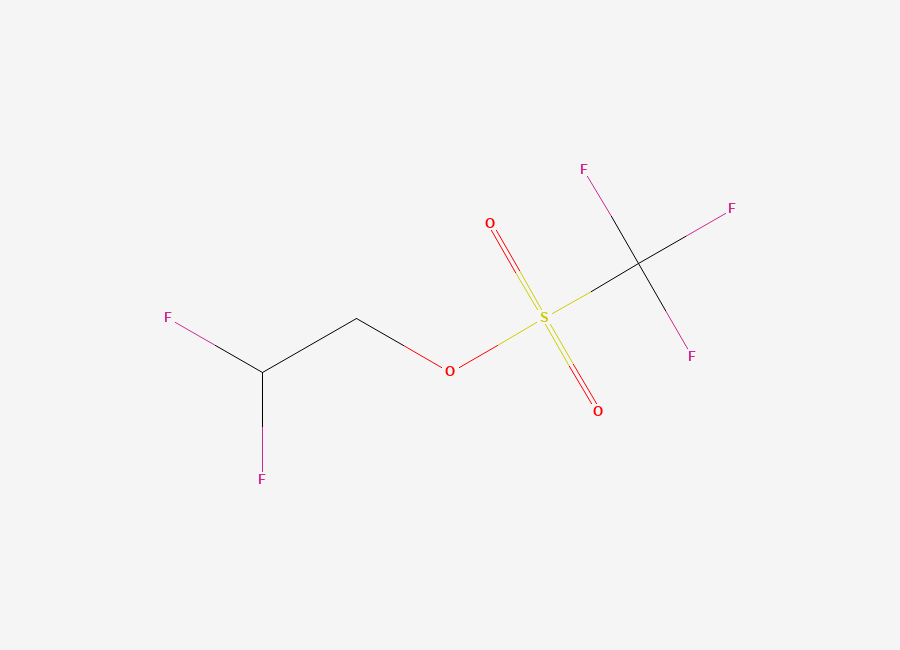 Two-dimensional chemical structure of 2,2-Difluoroethyl trifluoromethanesulfonate