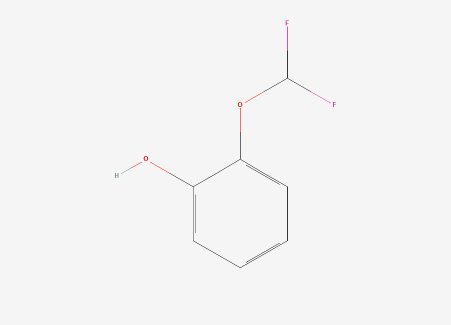 Two-dimensional chemical structure of 2-(Difluoromethoxy)phenol