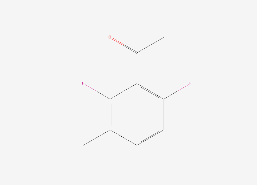 Two-dimensional chemical structure of 1-(2,6-Difluoro-3-methylphenyl)ethanone