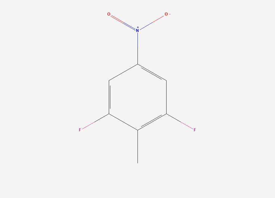 Two-dimensional chemical structure of 1,3-Difluoro-2-methyl-5-nitrobenzene