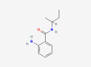 Two-dimensional chemical structure of 2-Amino-N-(butan-2-yl)benzamide