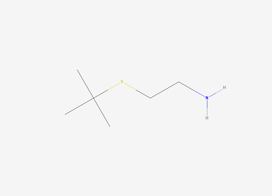 Two-dimensional chemical structure of 2-(tert-Butylthio)ethanamine