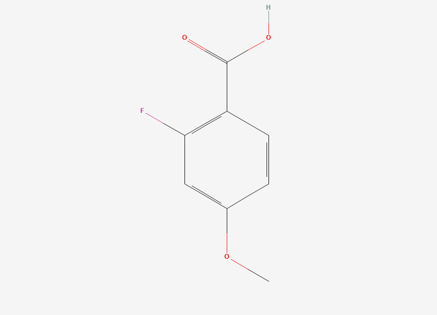 Two-dimensional chemical structure of 2-Fluoro-4-methoxybenzoic acid