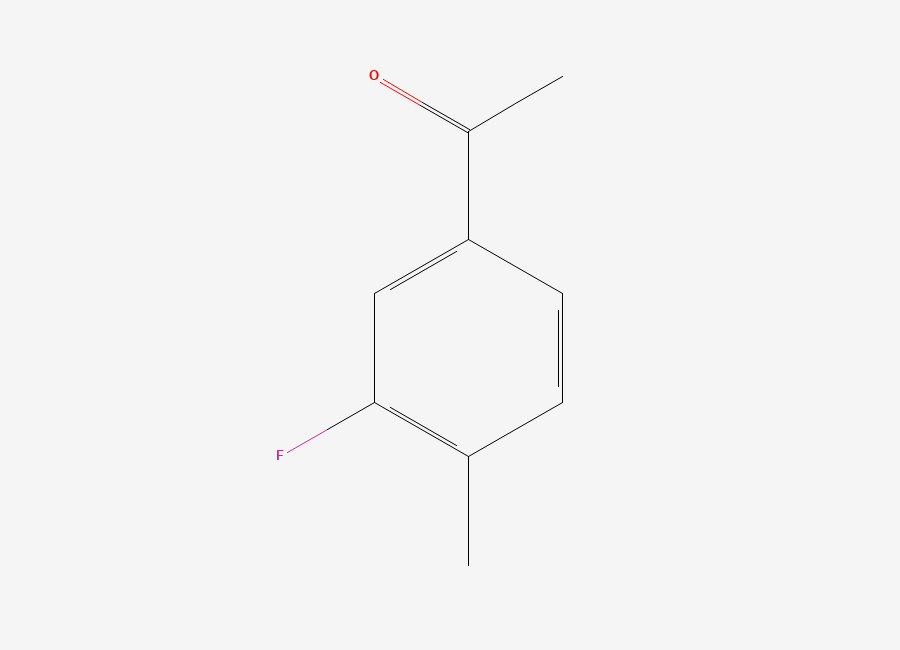 Two-dimensional chemical structure of 1-(3-Fluoro-4-methylphenyl)ethan-1-one