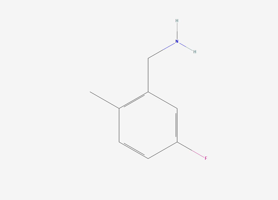 Two-dimensional chemical structure of 5-Fluoro-2-methylbenzylamine