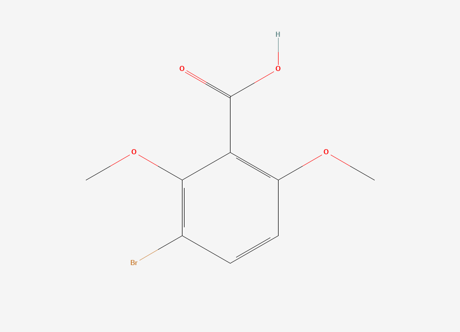 Two-dimensional chemical structure of 3-Bromo-2,6-dimethoxybenzoic acid