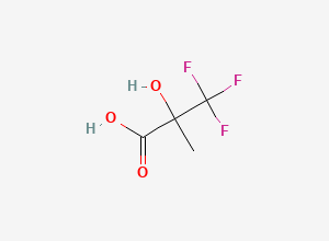 Two-dimensional chemical structure of 3,3,3-Trifluoro-2-hydroxy-2-methylpropanoic acid