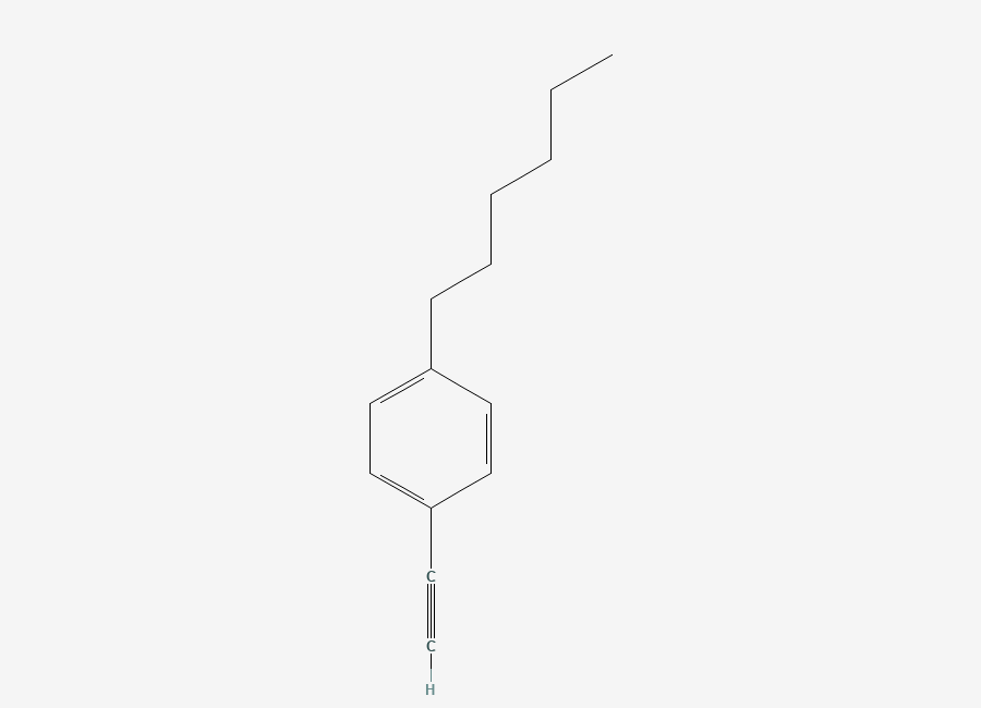 Two-dimensional chemical structure of 1-Ethynyl-4-hexylbenzene
