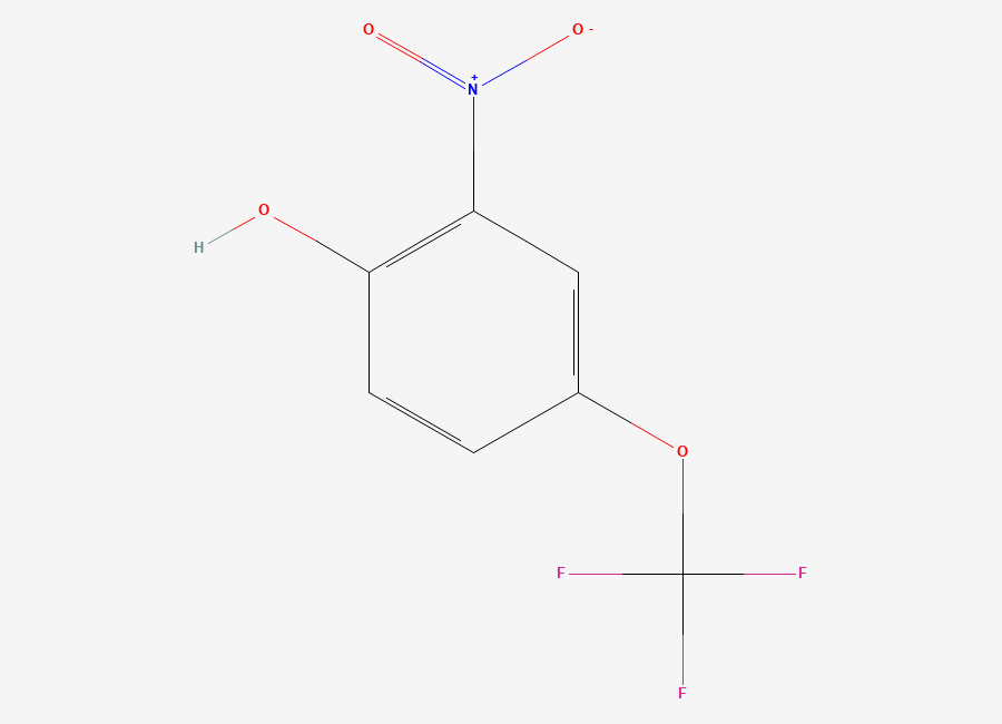 Two-dimensional chemical structure of 2-Nitro-4-(trifluoromethoxy)phenol