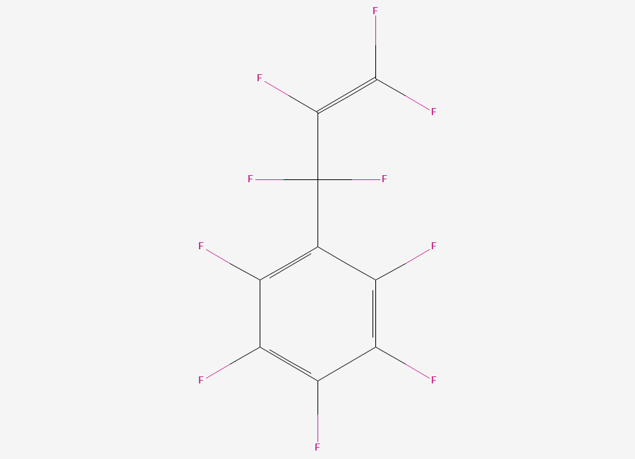 Two-dimensional chemical structure of 3-(Pentafluorophenyl)pentafluoro-1-propene