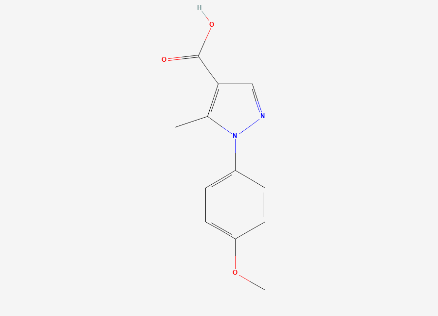 Two-dimensional chemical structure of 1-(4-methoxyphenyl)-5-methyl-1H-pyrazole-4-carboxylic acid