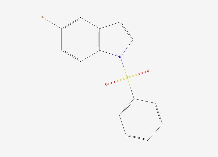Two-dimensional chemical structure of 1-(Benzenesulfonyl)-5-bromo-1H-indole