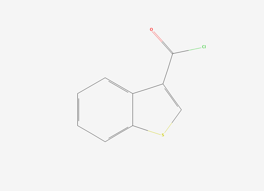 Two-dimensional chemical structure of Benzo(b)thiophene-3-carbonyl chloride