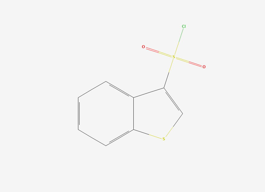 Two-dimensional chemical structure of 1-Benzothiophene-3-sulfonyl chloride