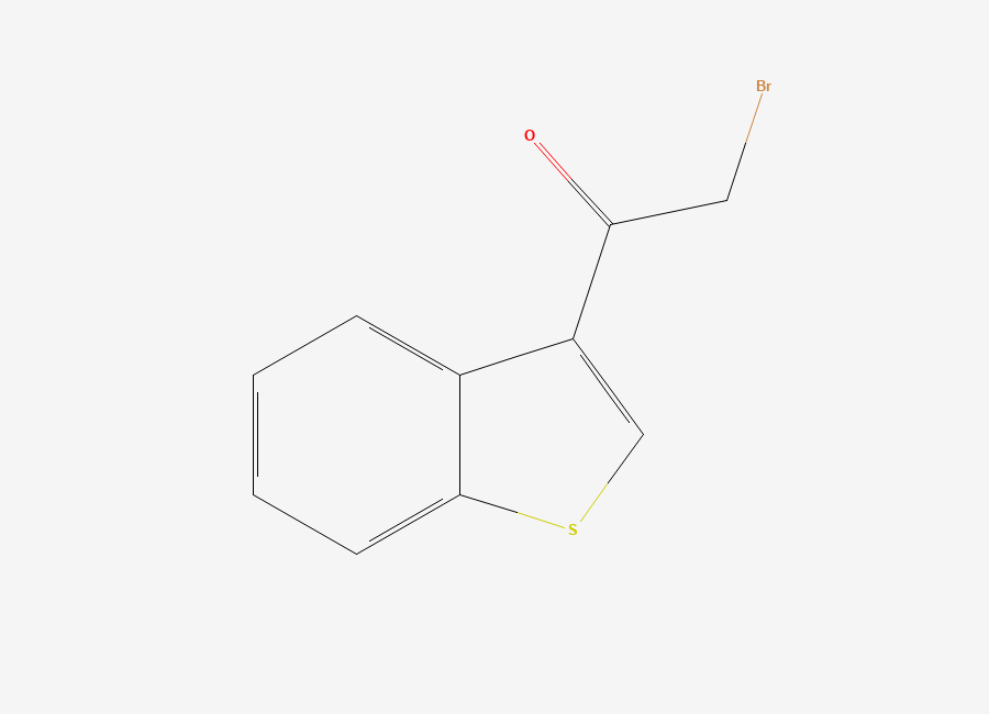 Two-dimensional chemical structure of 1-(1-Benzothiophen-3-yl)-2-bromoethan-1-one