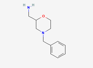 Two-dimensional chemical structure of (4-Benzylmorpholin-2-yl)methanamine