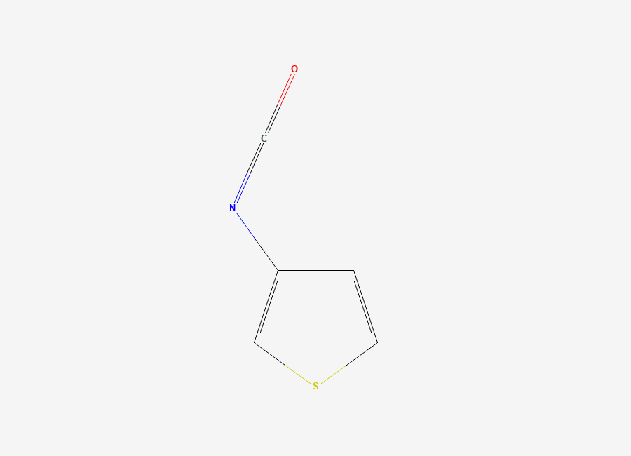 Two-dimensional chemical structure of 3-Isocyanatothiophene