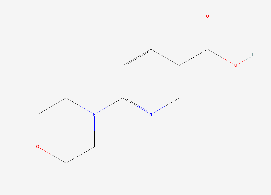 Two-dimensional chemical structure of 6-Morpholinonicotinic Acid