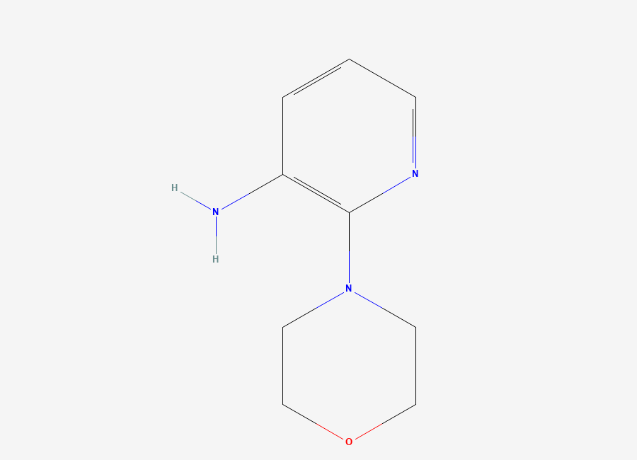 Two-dimensional chemical structure of 3-Amino-2-morpholin-4-ylpyridine